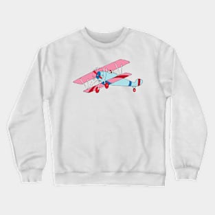 Cartoon Airplane Crewneck Sweatshirt